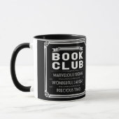 Vintage Buch-Verein-Typografie Tasse (Links)