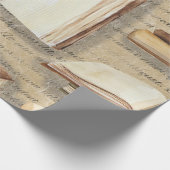 Vintage Buch-Verpackungs-Papier-Rolle Geschenkpapier (Ecke)