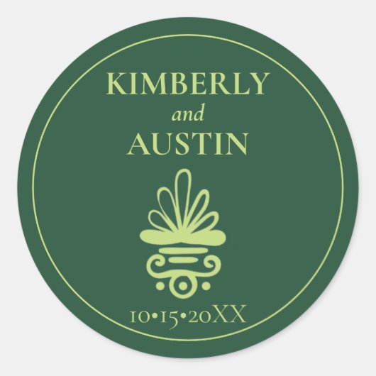 Vintage Buchabdeckung | Book Theme Wedding Classic Runder Aufkleber (Vorderseite)