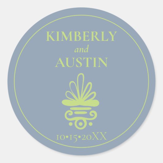 Vintage Buchabdeckung | Book Theme Wedding Classic Runder Aufkleber (Vorderseite)