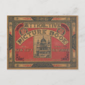 Vintage Buchabdeckung Postkarte (Vorderseite)