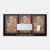 Vintage Buchbibliothek Schreibtischunterlage (Tastatur & Maus)