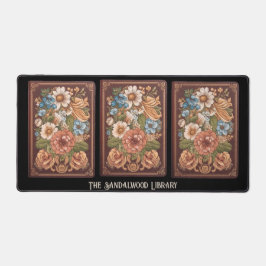 Vintage Buchbibliothek Schreibtischunterlage