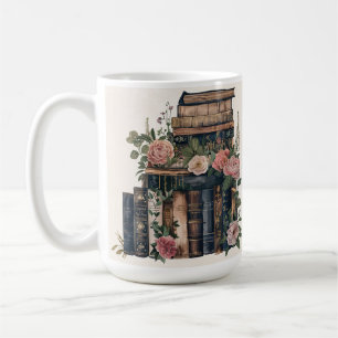 Vintage-Buchbild-Tasse Anpassbarer Text Kaffeetasse