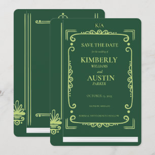 Vintage-Buchcover   Buch-Thema Save the Date Einladung