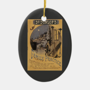 Vintage Buchcover Doctor Dunlops Family Practice Keramikornament