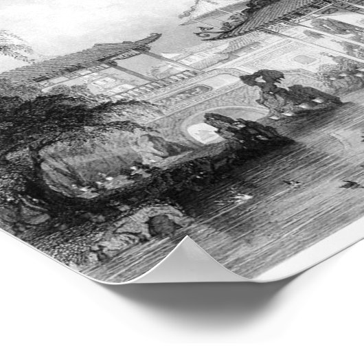 Vintage Buchdarstellung Poster (Ecke)