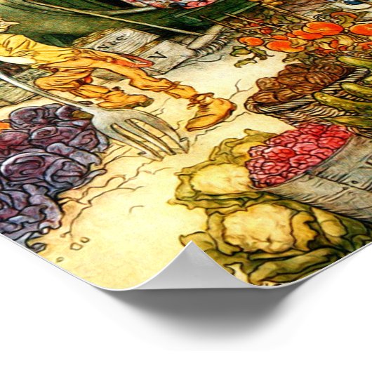 Vintage Buchdarstellung Poster (Ecke)