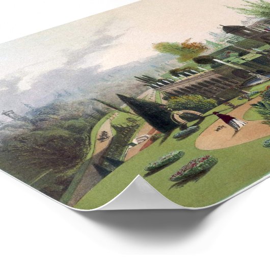 Vintage Buchdarstellung Poster (Ecke)