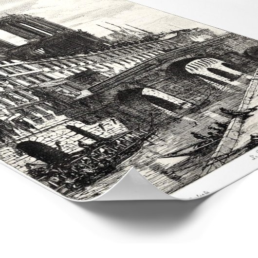 Vintage Buchdarstellung Poster (Ecke)