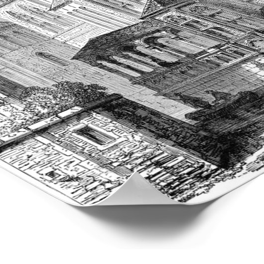 Vintage Buchdarstellung Poster (Ecke)