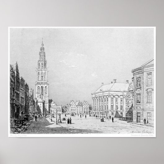 Vintage Buchdarstellung Poster (Vorne)