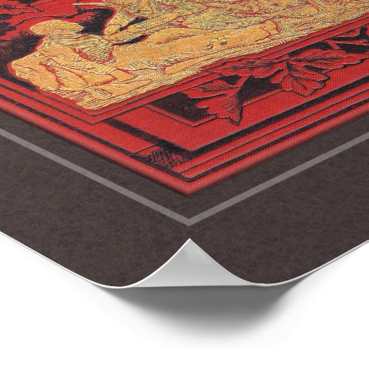 VINTAGE BUCHDECKUNG 1894 ART POSTER (Ecke)