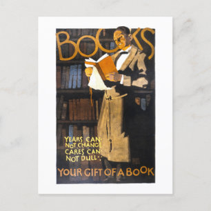 Vintage-Bücher als Geschenke Poster Postkarte