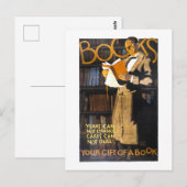 Vintage Bücher als Geschenkposter Postkarte (Vorne/Hinten)