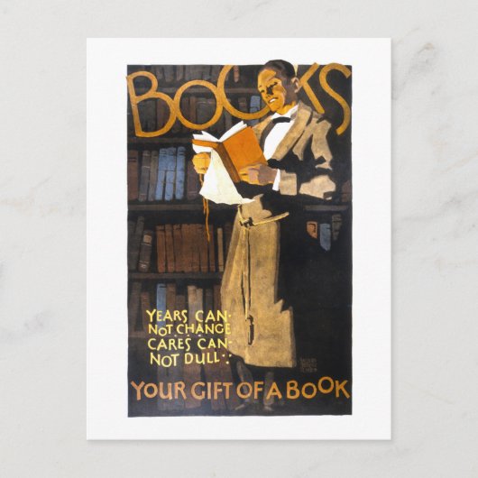Vintage Bücher als Geschenkposter Postkarte (Vorderseite)