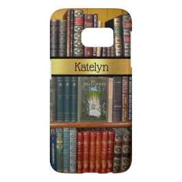 Vintage Bücher auf Bibliotheksbühne Personalisiert Case-Mate iPhone Hülle