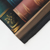 Vintage Bücher auf der virtuellen Bibliothek Fleecedecke (Ecke)