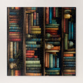 Vintage Bücher auf der virtuellen Bibliothek Puzzle (Horizontal)