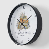 Vintage Bücher Beige Blüten - kundenspezifisches A Uhr (Winkel)