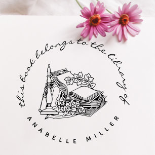 Vintage Bücher Botanische Bibliothek Permastempel