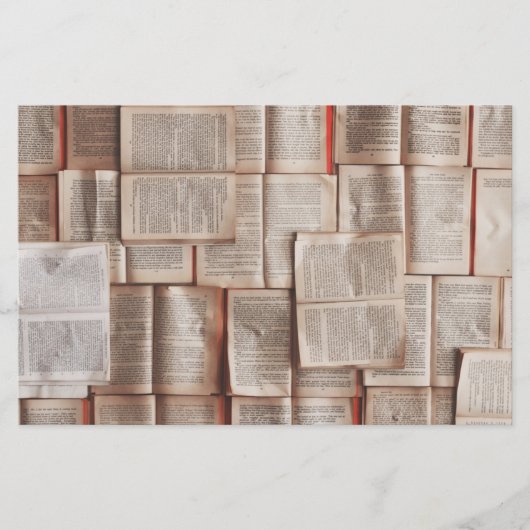 Vintage Bücher Briefpapier (Vorderseite)