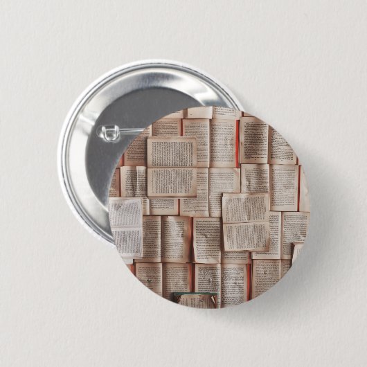 Vintage Bücher Button (Vorne & Hinten)