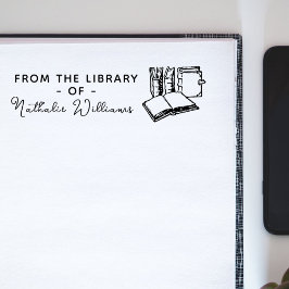 Vintage Bücher Elegante Skriptbibliotheken Permastempel
