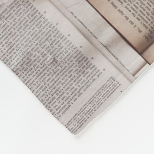 Vintage Bücher Fleecedecke (Ecke)