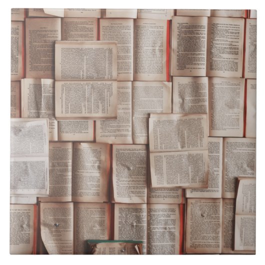 Vintage Bücher Fliese (Vorderseite)