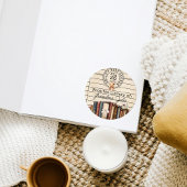 Vintage Bücher für Babydusche Buchzeichen-Aufklebe Runder Aufkleber