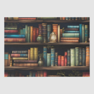 Vintage Bücher für Muster in virtuellen Bibliothek Seidenpapier
