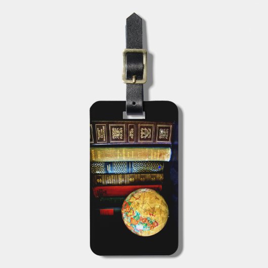 Vintage Bücher Gepäckanhänger (Vorderseite vertikal)