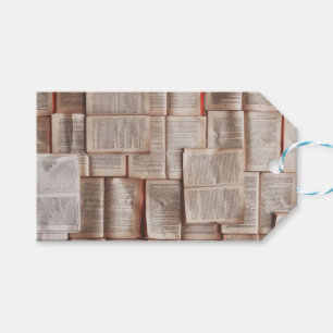 Vintage Bücher Geschenkanhänger