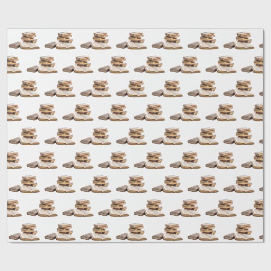 Vintage Bücher Geschenkpapier (Flach)