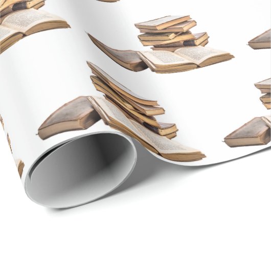 Vintage Bücher Geschenkpapier (Rolleneckpunkt)