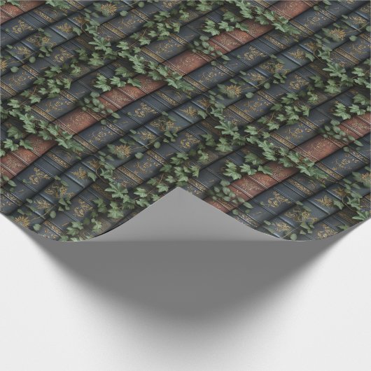 Vintage Bücher Geschenkpapier (Ecke)