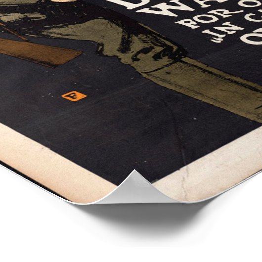 Vintage Bücher Gewollt Poster (Ecke)