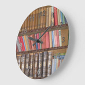 Vintage Bücher Große Wanduhr (Winkel)