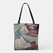 Vintage-Bücher Hintergrund  Tasche (Rückseite)