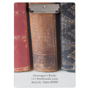 Vintage Bücher in Folge Klemmbrett