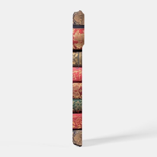 Vintage Bücher iPhone 15 Hülle (Rechte Seite)