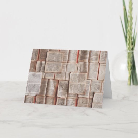 Vintage Bücher Karte (Vorderseite)