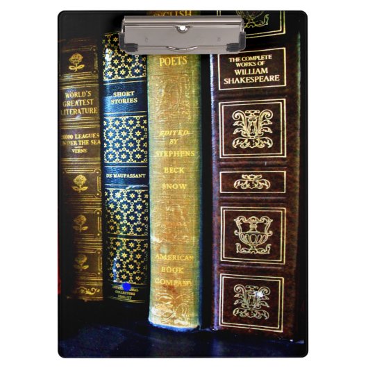 Vintage Bücher Klemmbrett (Vorderseite)