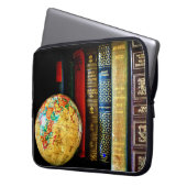 Vintage Bücher Laptopschutzhülle (Vorderseite Links)
