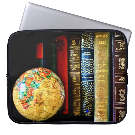 Vintage Bücher Laptopschutzhülle (Vorderseite)