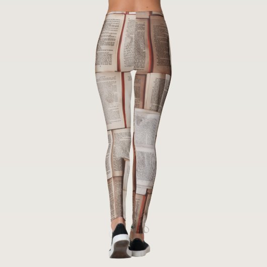 Vintage Bücher Leggings (Rückseite)