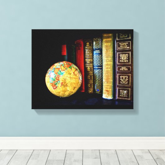 Vintage Bücher Leinwanddruck (Insitu (Holzboden))