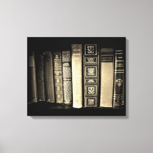Vintage Bücher Leinwanddruck (Vorderseite)