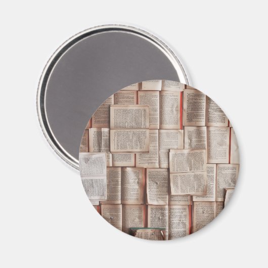 Vintage Bücher Magnet (Vorderseite/Rückseite)